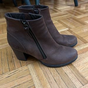 Clarks brown ankle boots